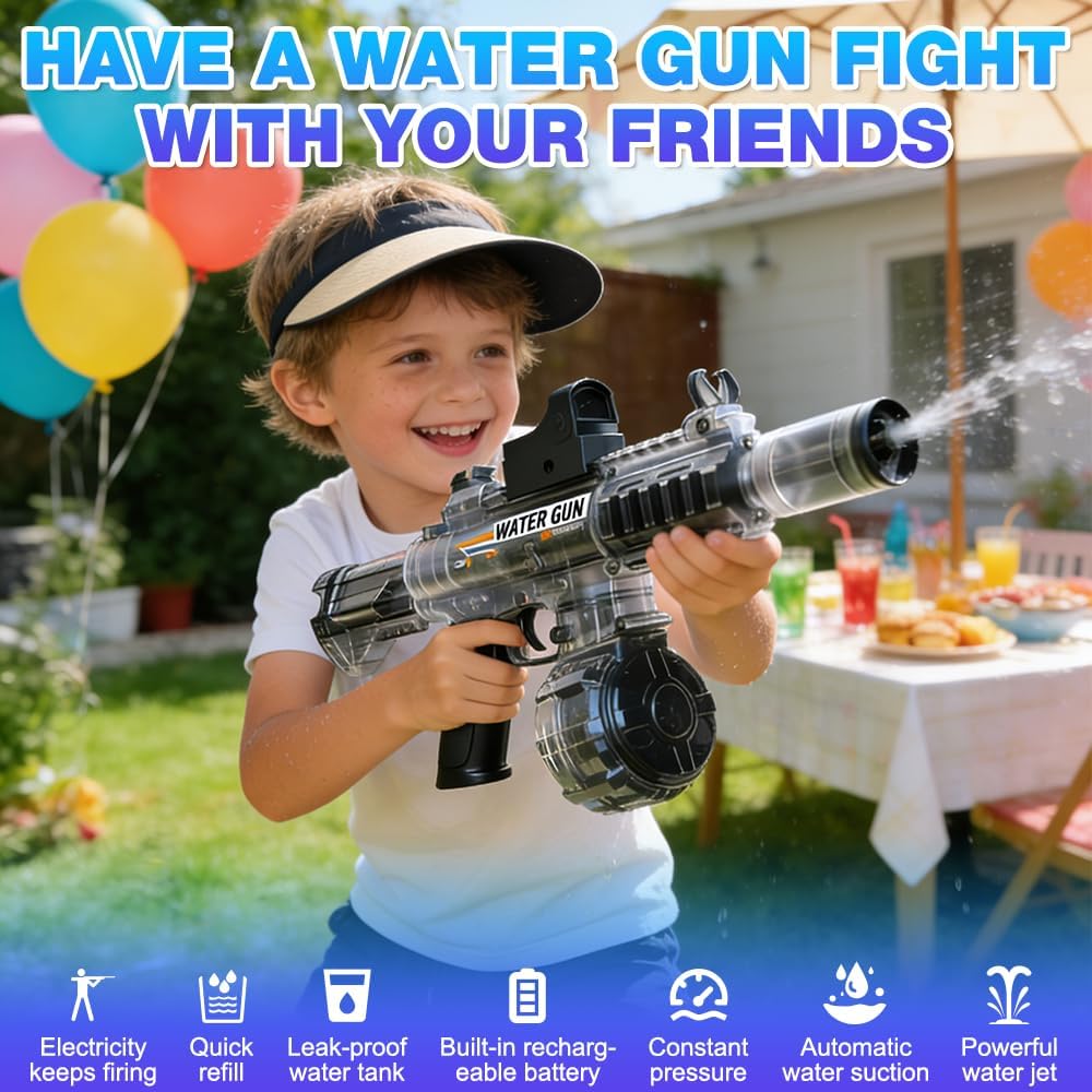 AquaStrike™ Desert Eagle Electric Water Blaster — LED Effects