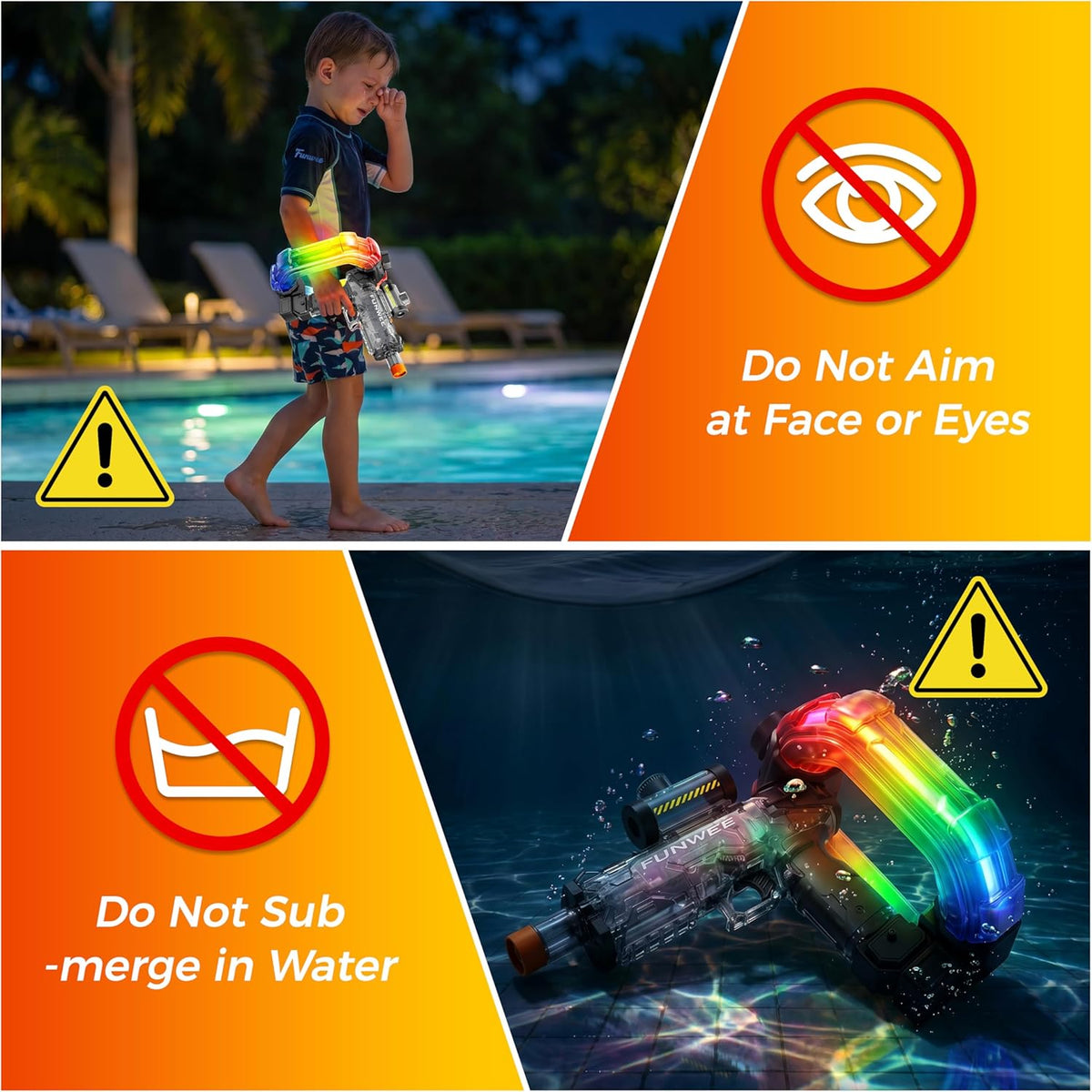 AquaTitan™ — 750cc Electric Water Blaster · LED · Auto-Fire