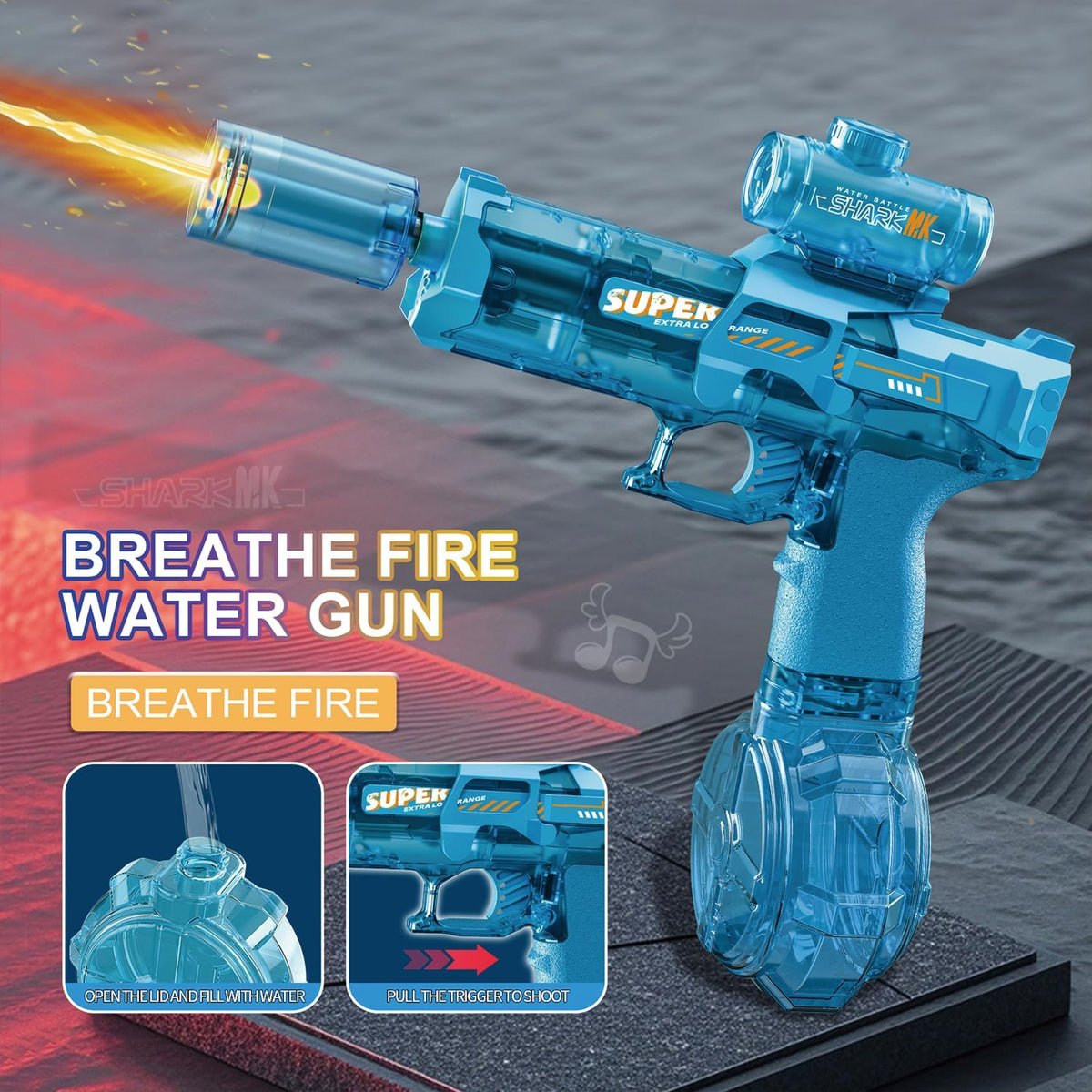AquaStorm™ Electric Water Blaster — Auto-Fire · LED · USB Rechargeable