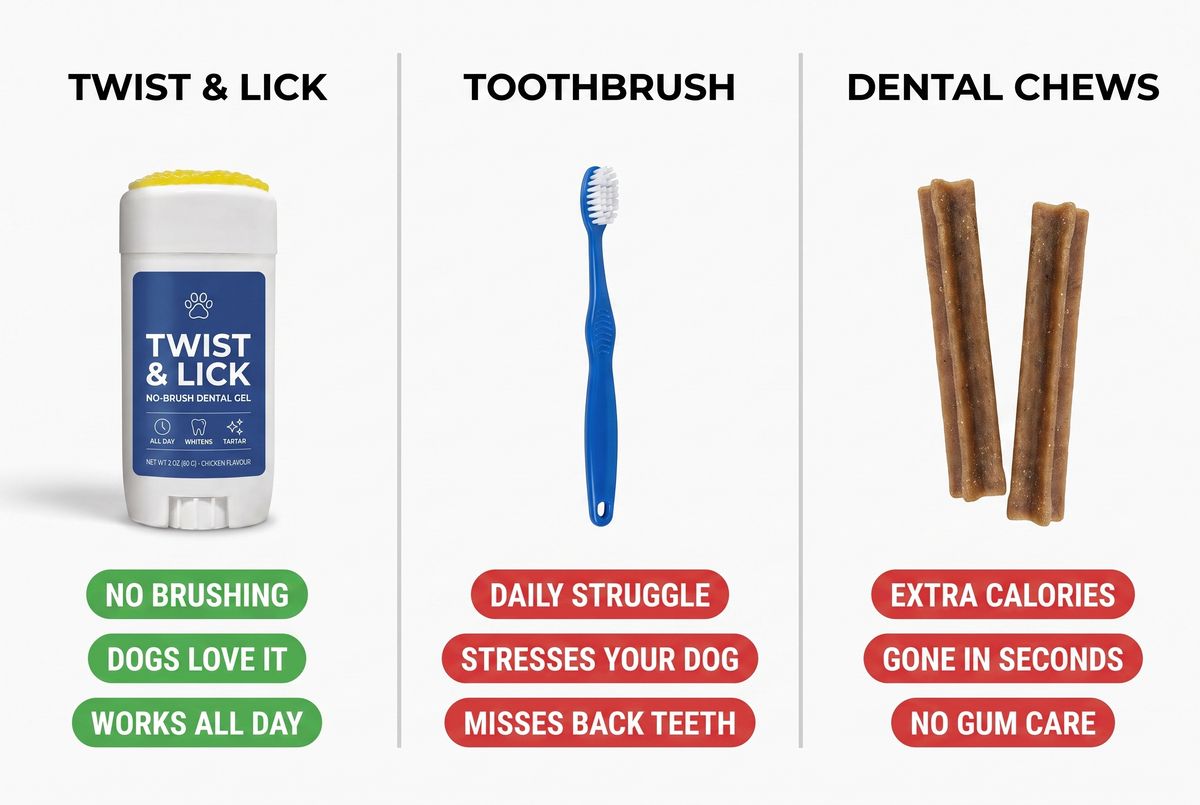 Twist & Lick™ — No-Brush Dental Gel for Dogs