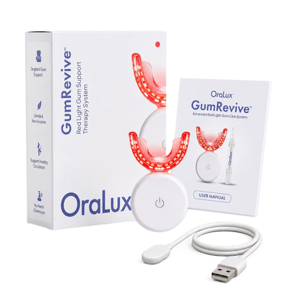 GumRevive full kit: device, box, user manual and charging cable