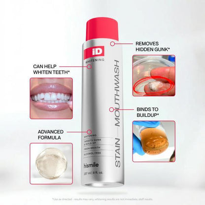 Starter Bundle, V34 Whitening Strips & iD Whitening Mouthwash to Whiten Teeth & Freshen Breath