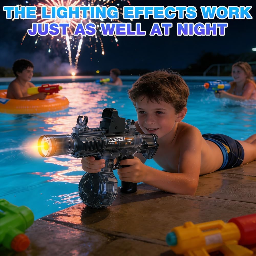 AquaStrike™ Desert Eagle Electric Water Blaster — LED Effects