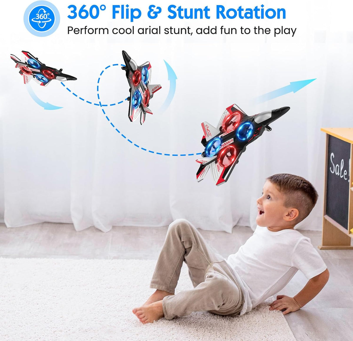 MoonJet™ — LED Stunt Fighter RC Plane