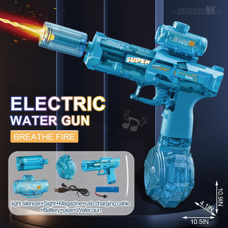 AquaStorm™ Electric Water Blaster — Auto-Fire · LED · USB Rechargeable