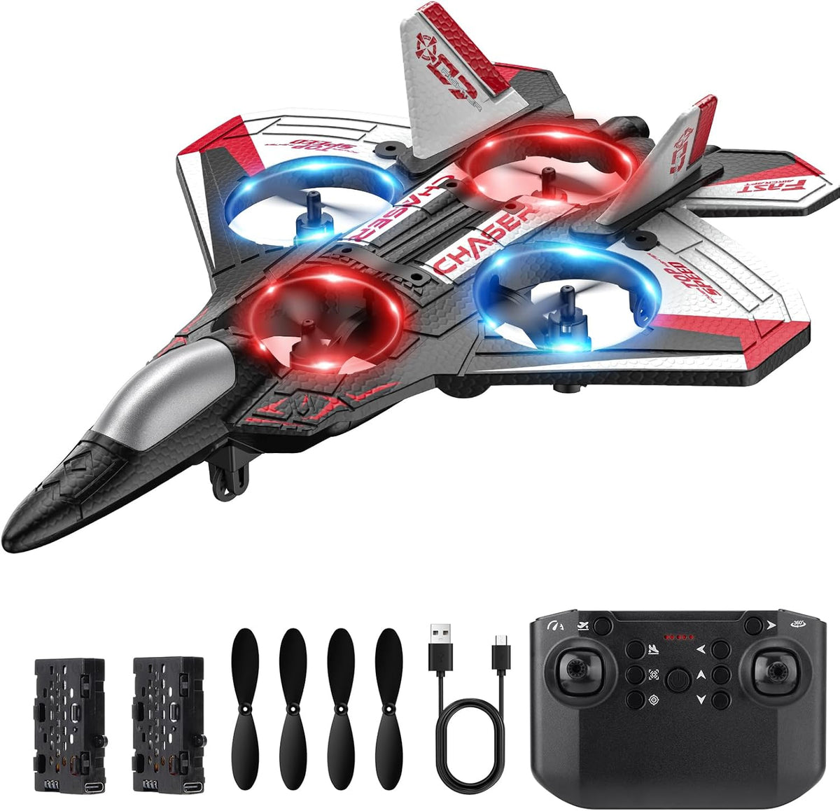 MoonJet™ — LED Stunt Fighter RC Plane