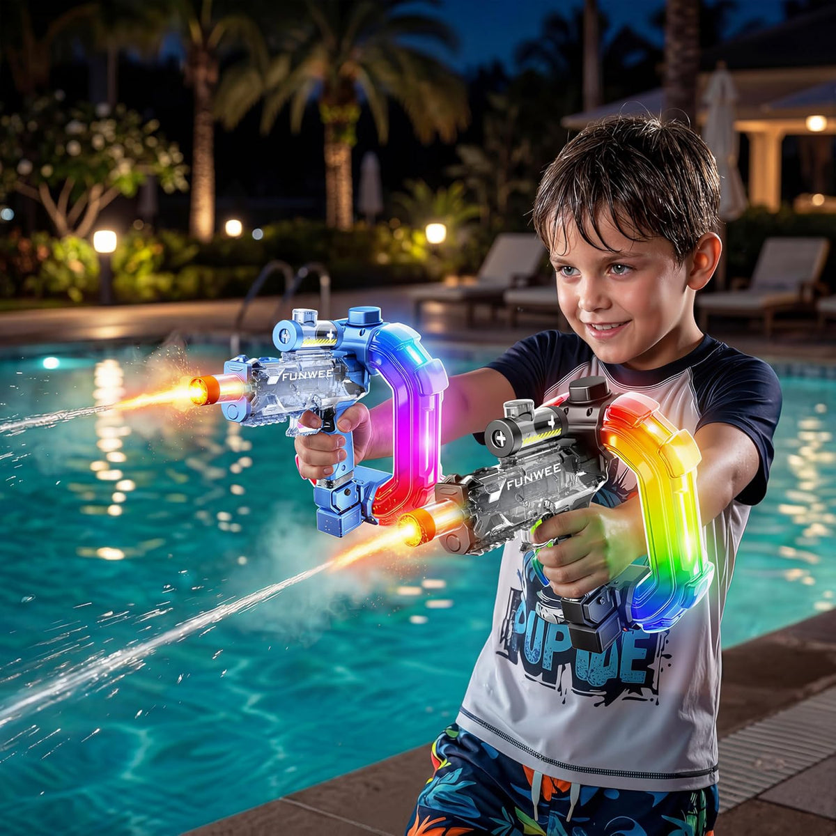 AquaTitan™ — 750cc Electric Water Blaster · LED · Auto-Fire