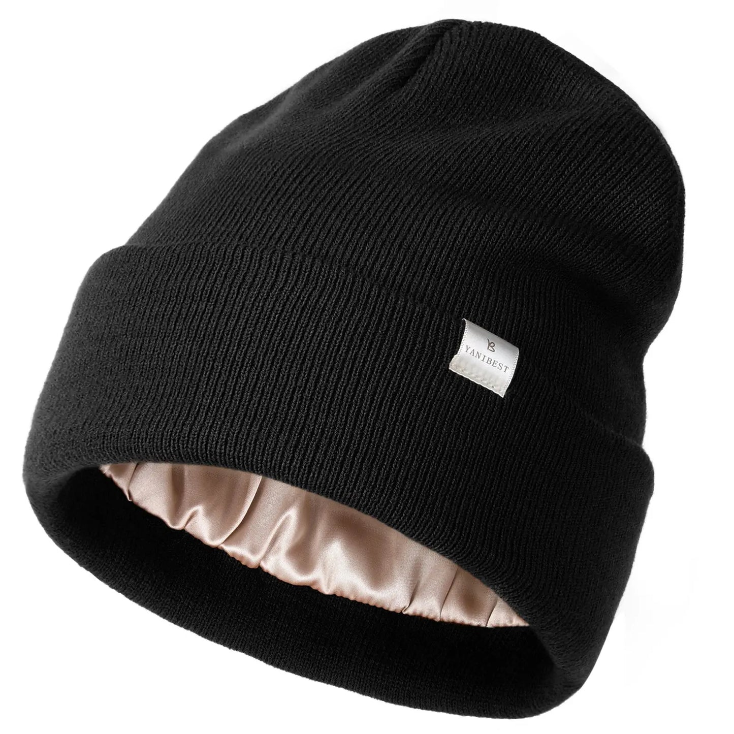 Butter Satin Lined Knit Skull Beanie