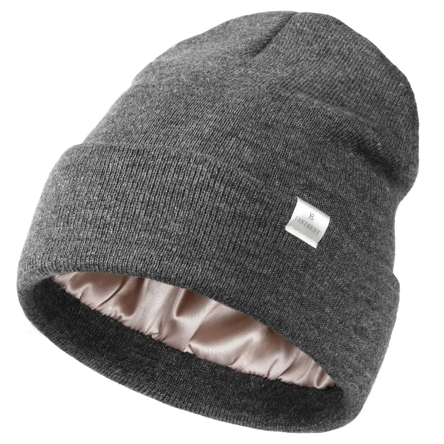 Butter Satin Lined Knit Skull Beanie