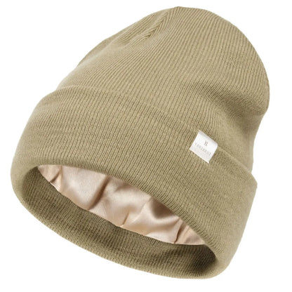 Butter Satin Lined Knit Skull Beanie