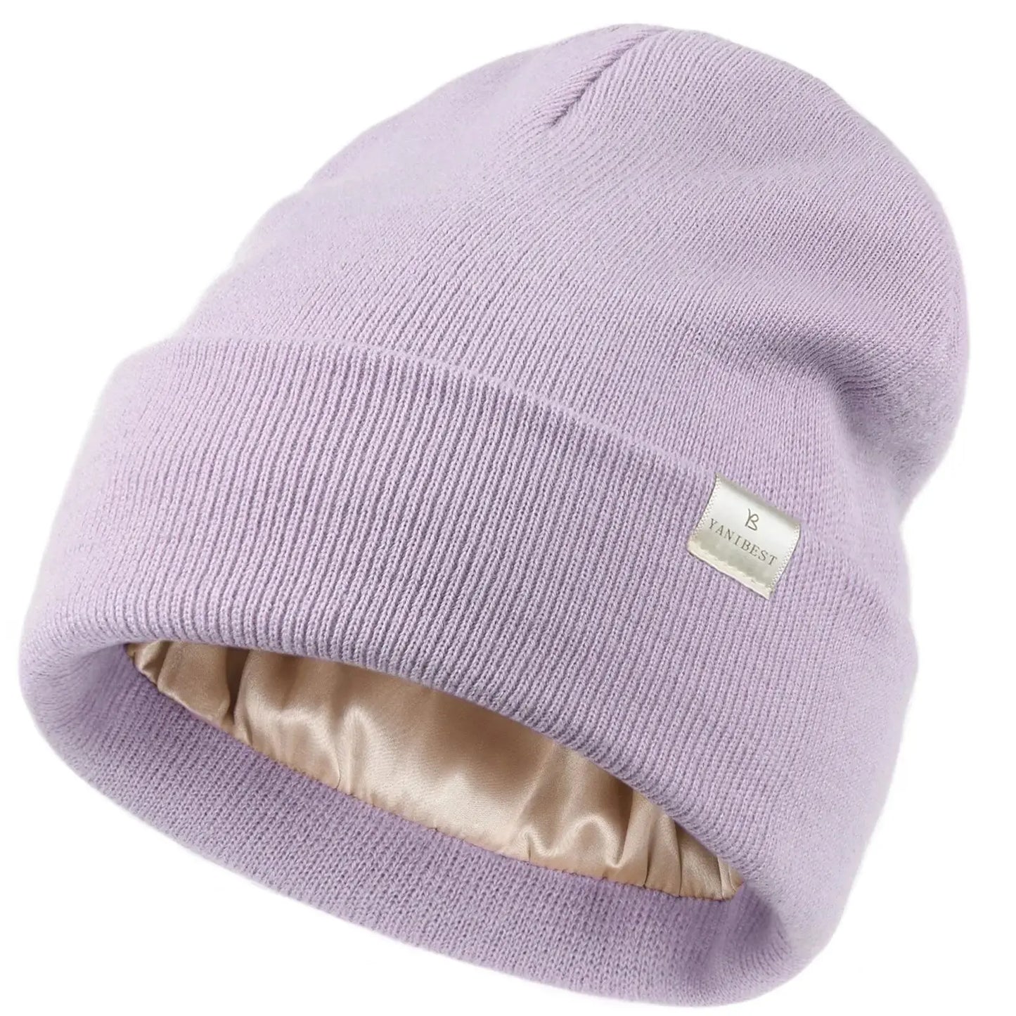 Butter Satin Lined Knit Skull Beanie