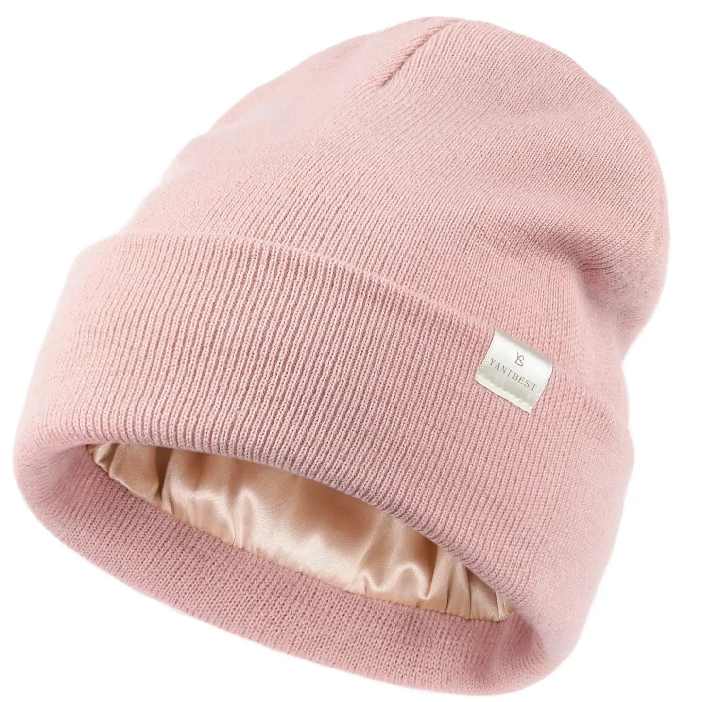 Butter Satin Lined Knit Skull Beanie