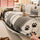 Cartoon Paw Print Chenille Anti-Scratch Throw Couch Cover