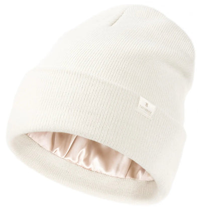 Butter Satin Lined Knit Skull Beanie