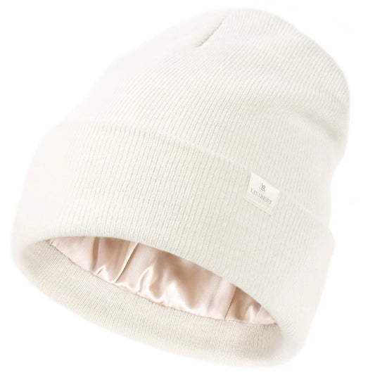 Butter Satin Lined Knit Skull Beanie