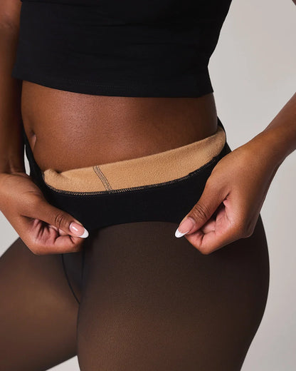 FLEECE-LINED TIGHTS - SHEER ILLUSION