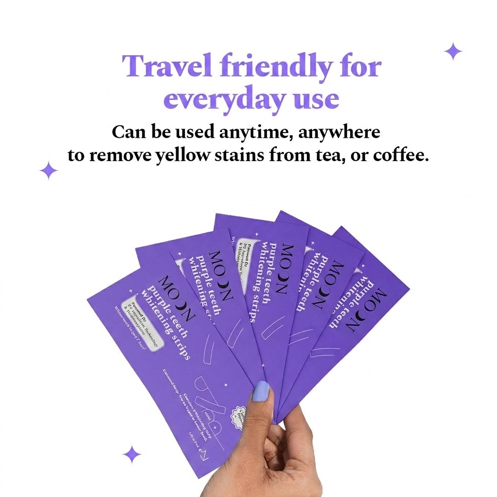 Purple Magic Teeth Whitening Strips - Self Dissolving