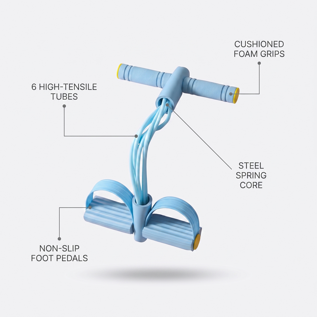 MoonFlex™ — 6-Tube Pedal Resistance Trainer