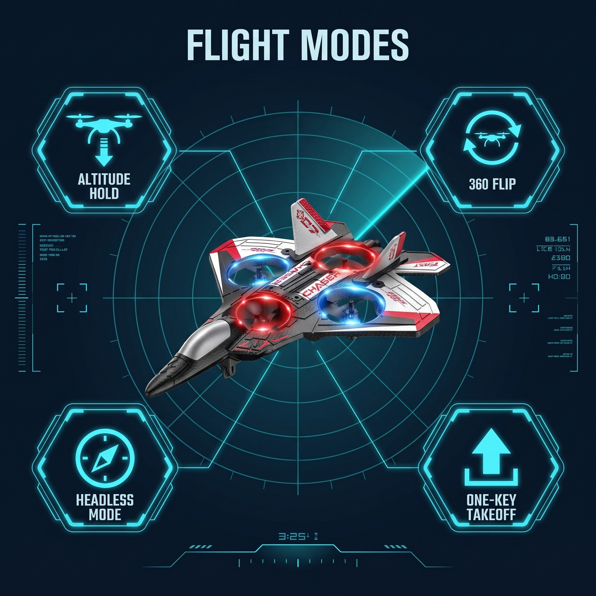 MoonJet™ — LED Stunt Fighter RC Plane