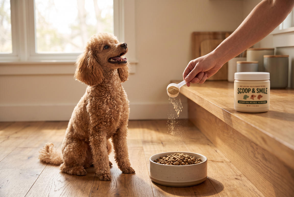 Scoop & Smile™ — Daily Dental Powder for Dogs