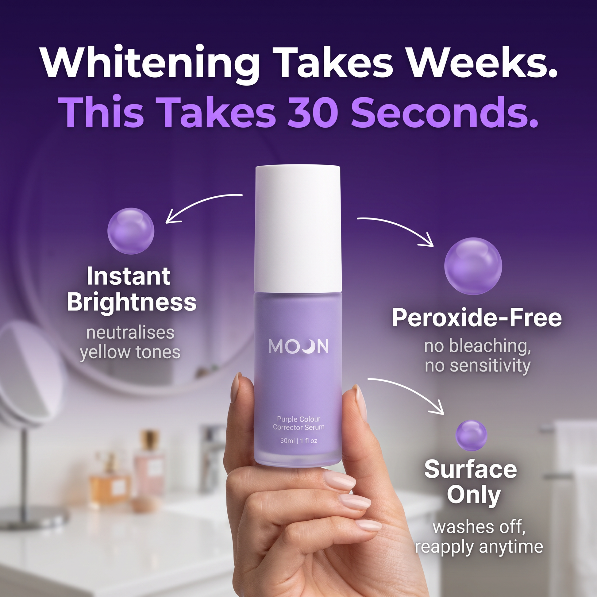 Whitening takes weeks - this takes 30 seconds
