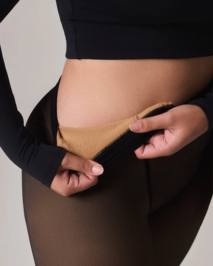 FLEECE-LINED TIGHTS - SHEER ILLUSION