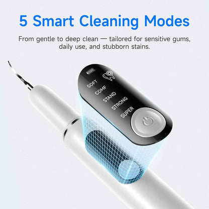 Ultrasonic Tooth Cleaner - Smart Dental Plaque Remover for Effective Oral Hygiene