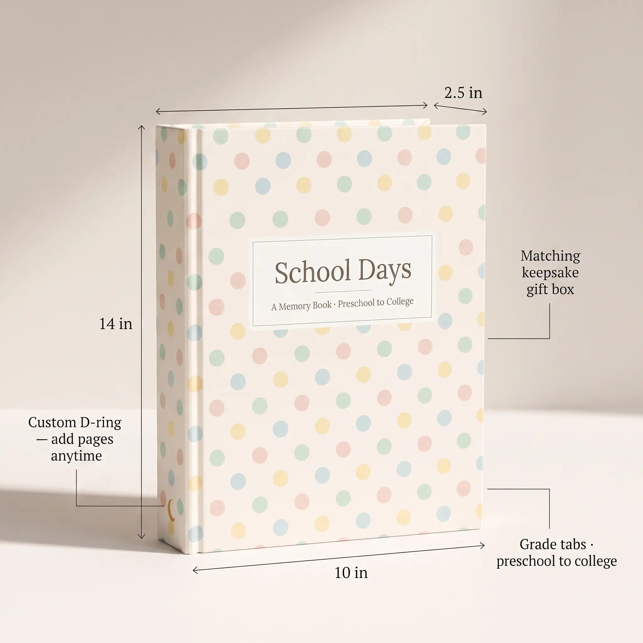 Binder dimensions and details