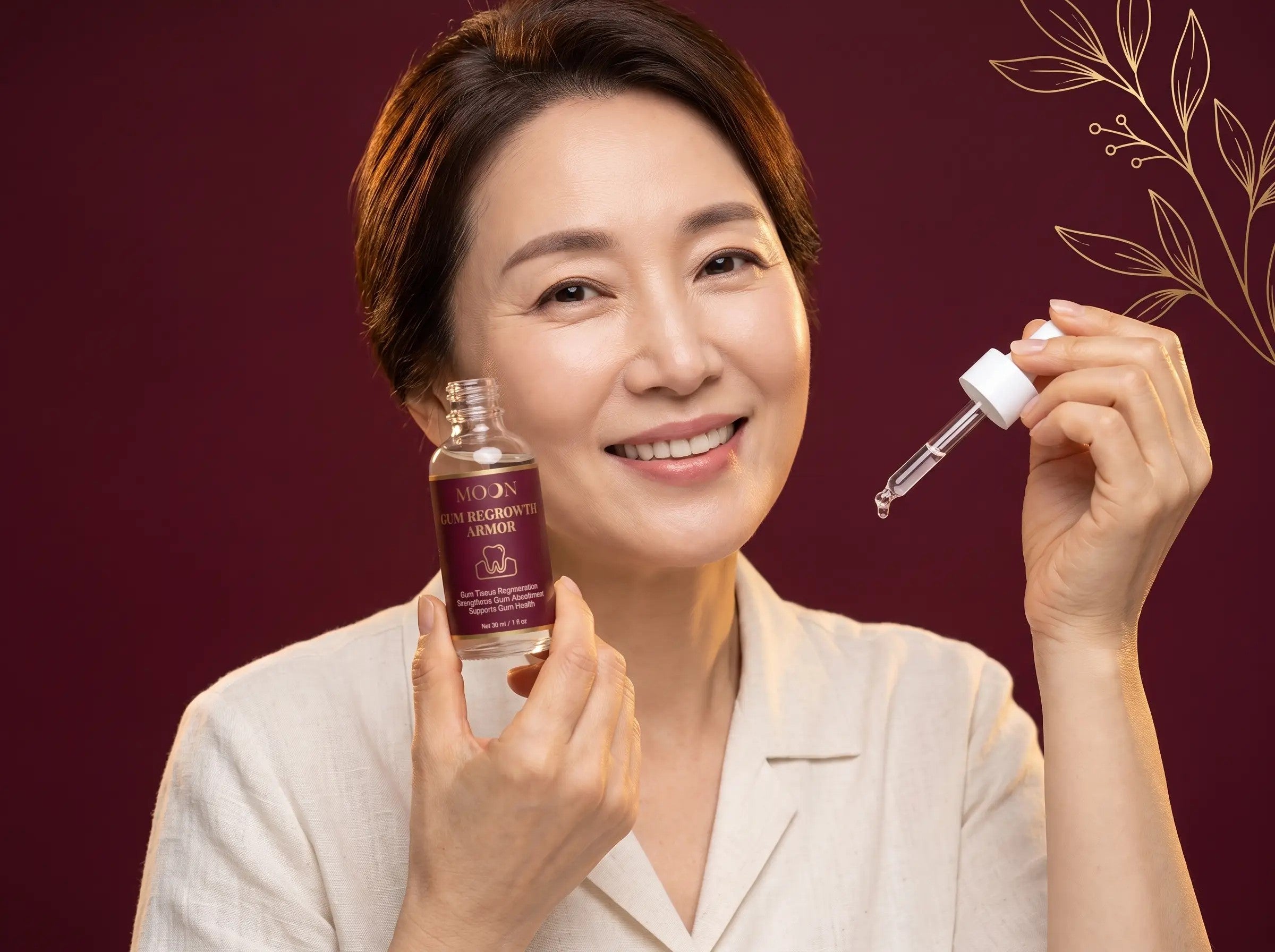 Customer holding Moon Gum Regrowth Armor drops