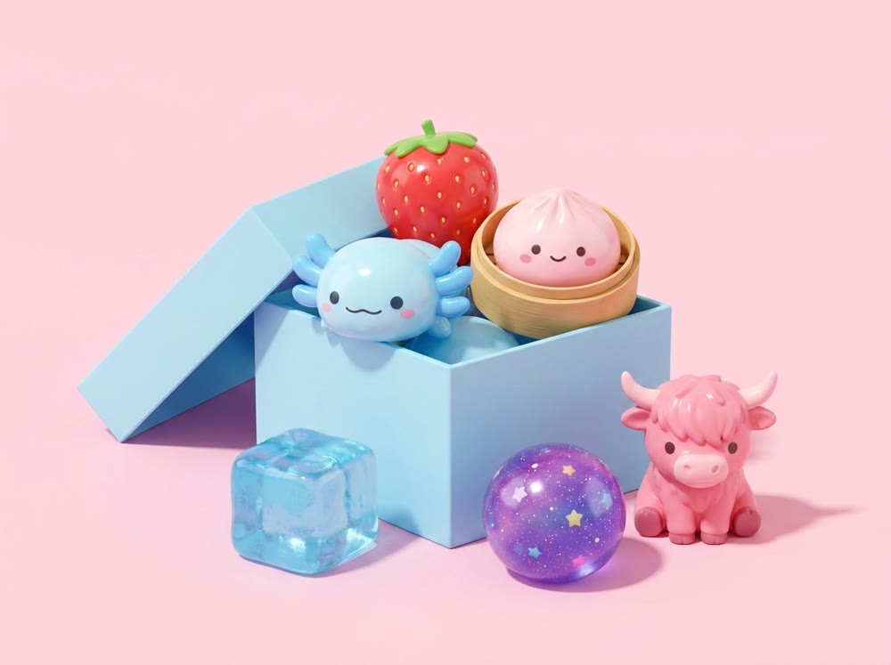 8 mystery squishies in every box